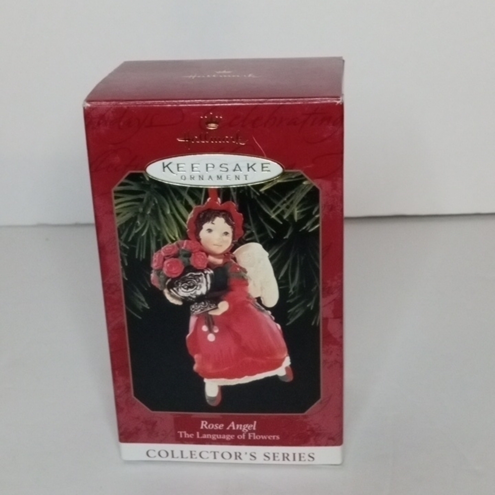 Hallmark KEEPSAKE Christmas Ornament Collector's Series - Rose Angel - 1999,
